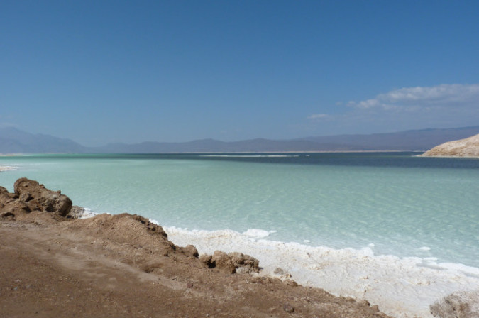 Lac de sel dit le lac Assal à Djibouti
